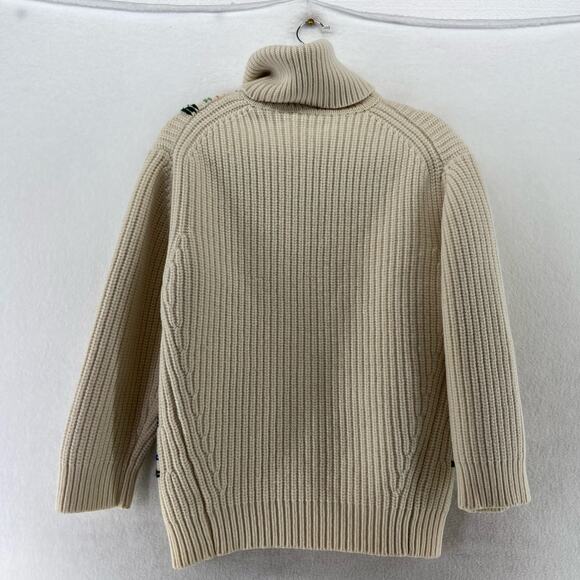 Tory Burch Sport Merino Wool Striped Sweater Size Medium - Picture 4 of 8